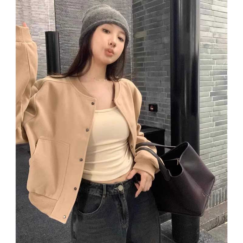 ノーカラーショートブルゾン(2colors)