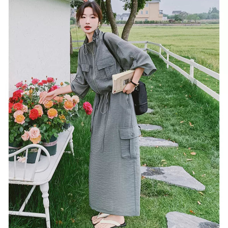 ワークスタイルトップス×スカートセット