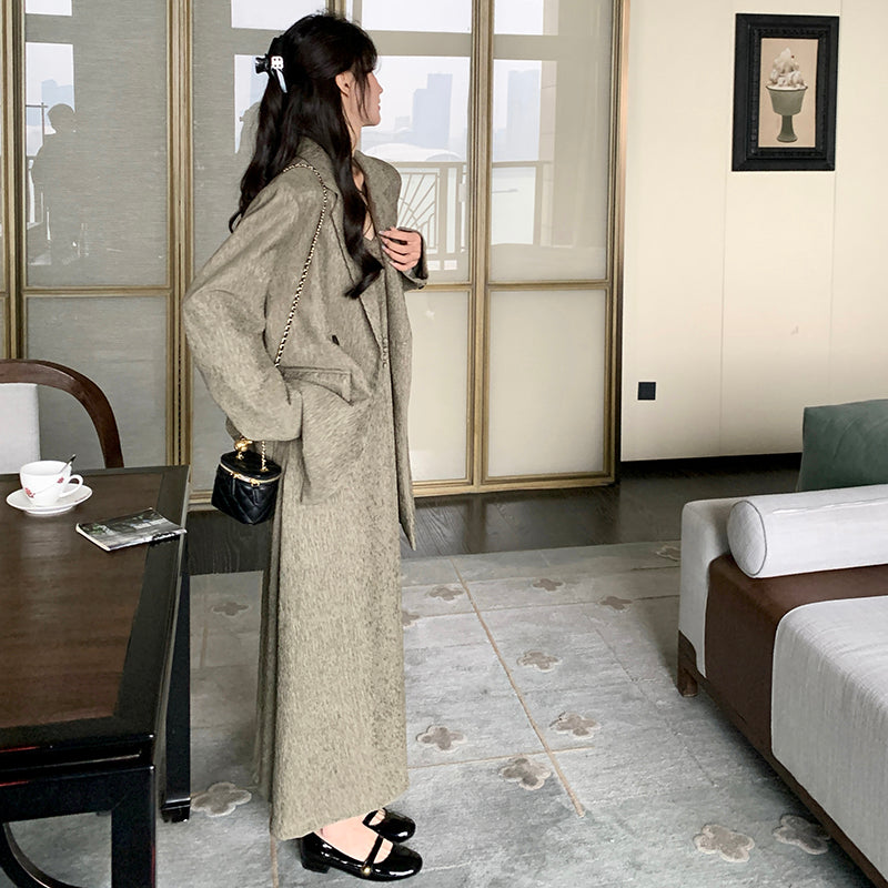 オーバーサイズジャケット×キャミワンピースセット