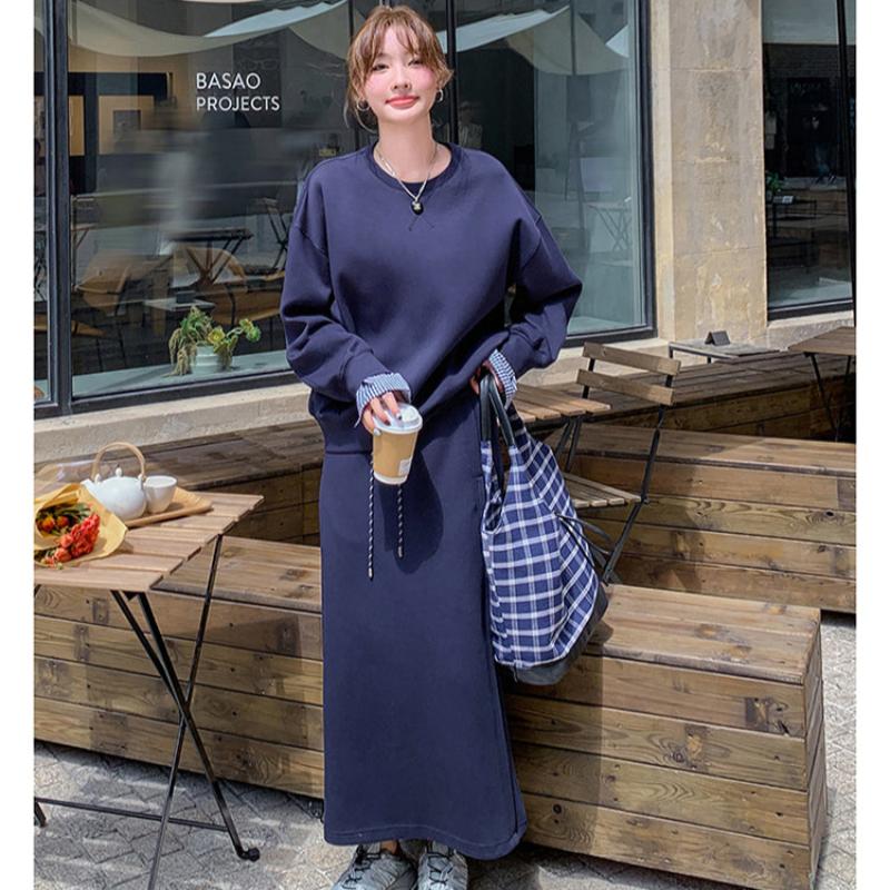 チェックカフストレーナー×スカートセット