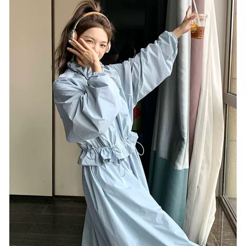 ドロストジャケット×バルーンスカートセットアップ