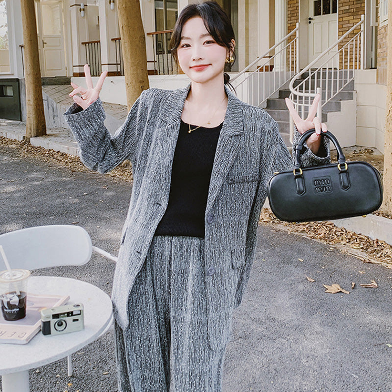 杢グレージャケットスーツセット