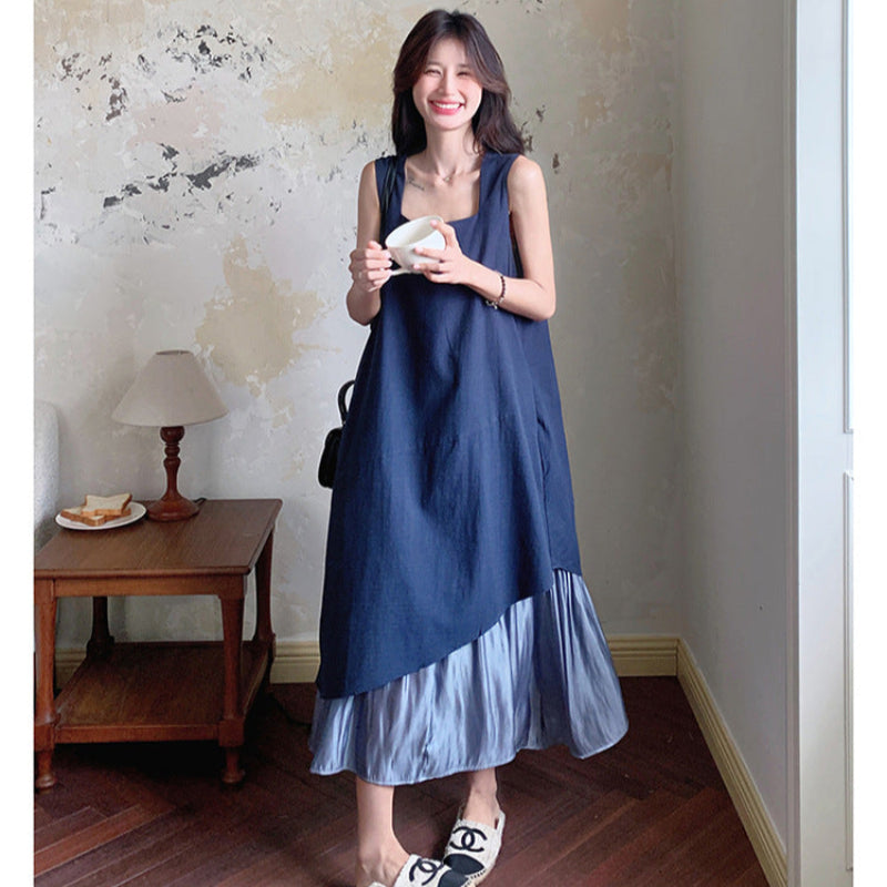 ノースリーブレイヤードワンピース(2colors)