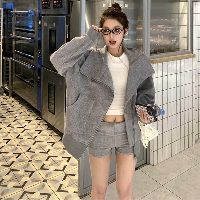 ビックカラージップスウェット