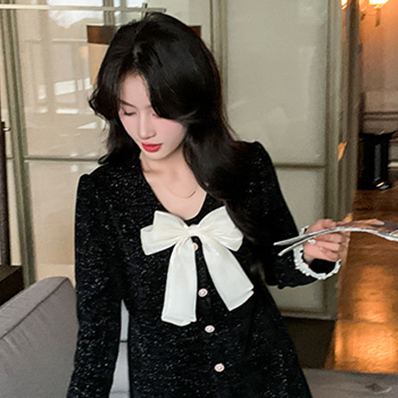 リボン付きオケージョンミニワンピース