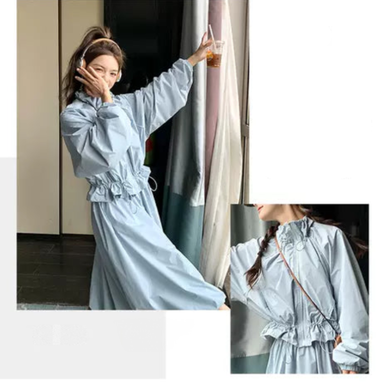 ドロストジャケット×バルーンスカートセットアップ