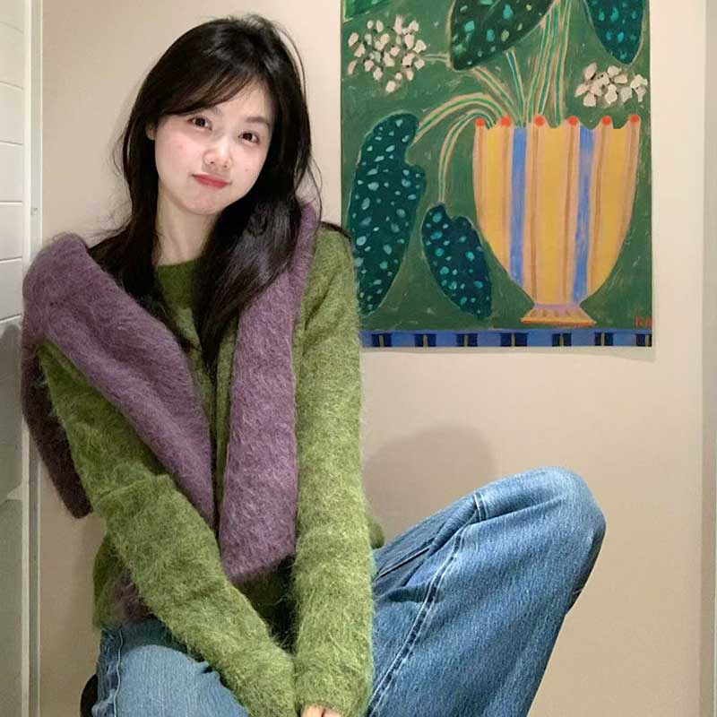 プルオーバーシャギーニット(2colors)