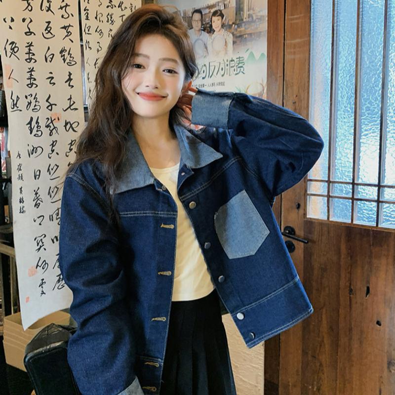 パッチワークデニムジャケット