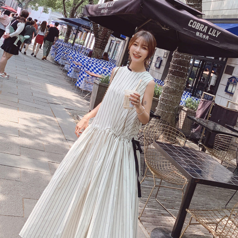 ストライプロングワンピース