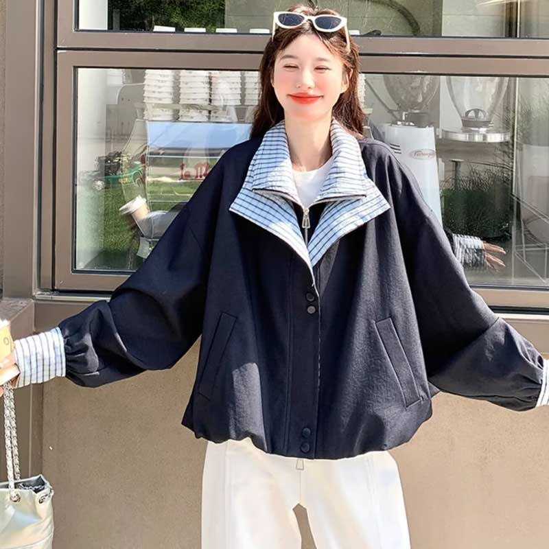 ダブルカラードルマンジャケット