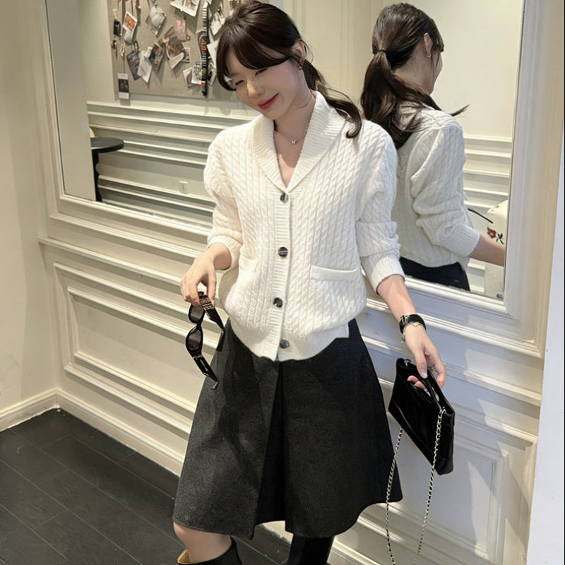 ケーブルニットカーディガン(4colors)