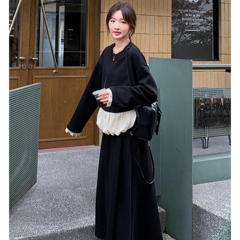 スウェットバルーントップス×スカートセット