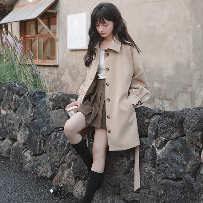 ミディ丈トレンチコート