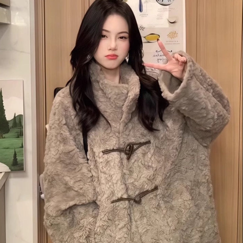 フェイクファーダッフルジャケット