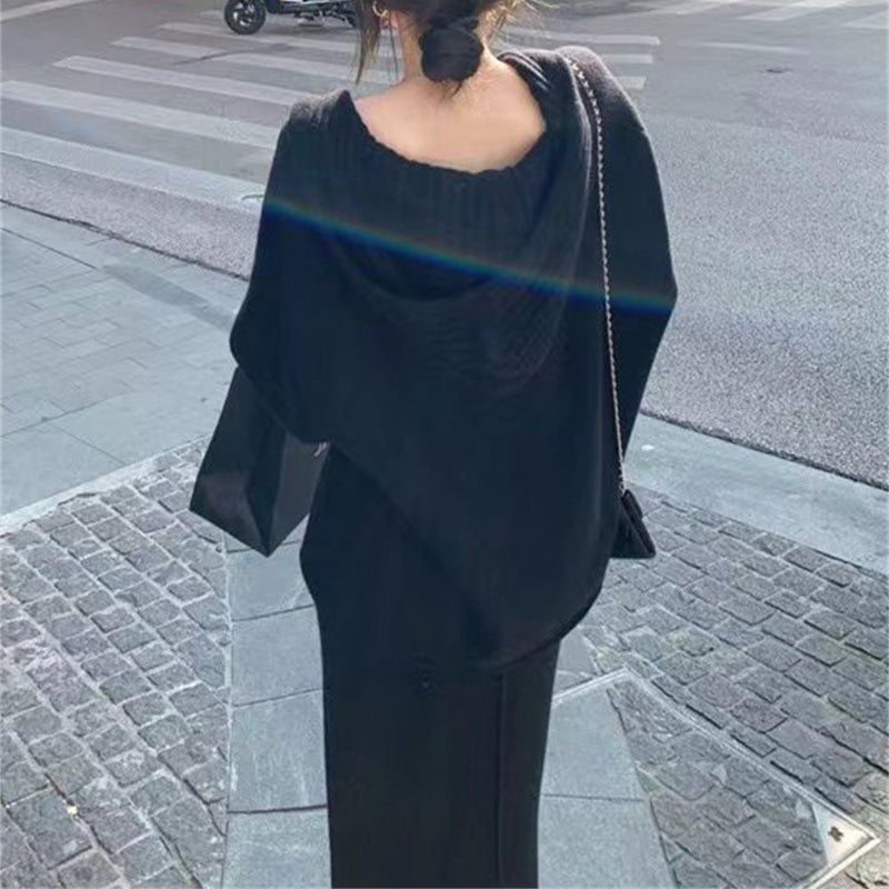 ニットパーカー×スカート(3colors)