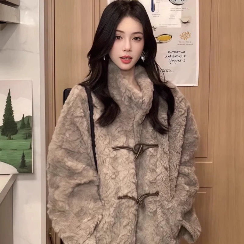 フェイクファーダッフルジャケット