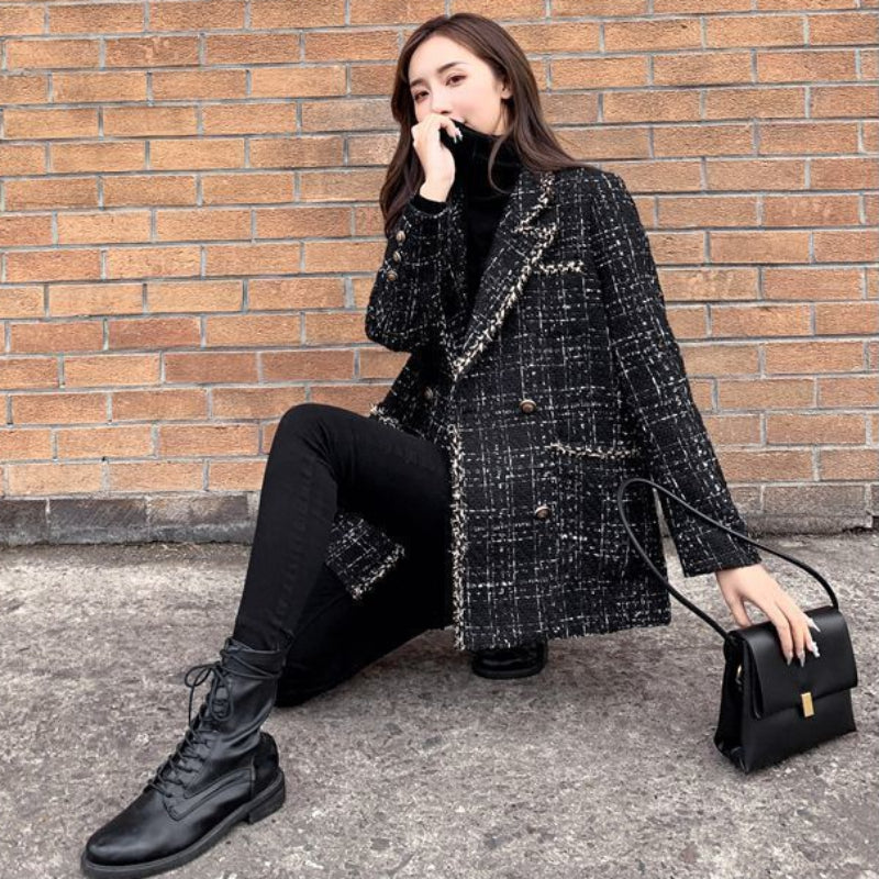 ブラックツイードモードジャケット