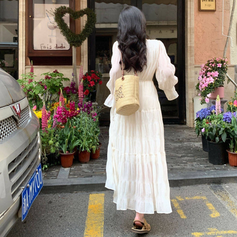 シフォンティアードワンピース