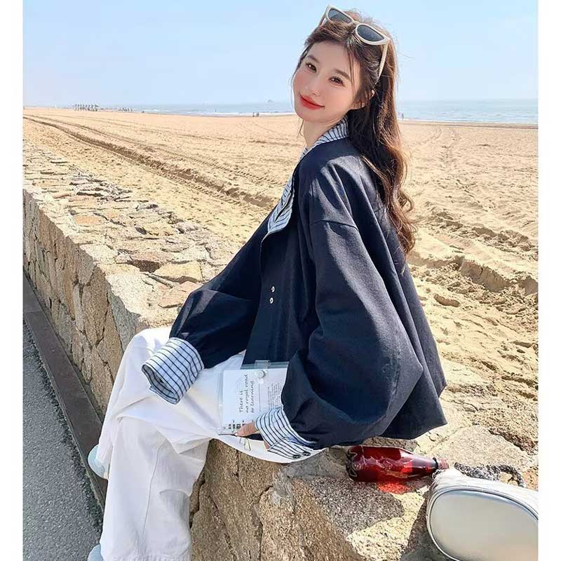 ダブルカラードルマンジャケット