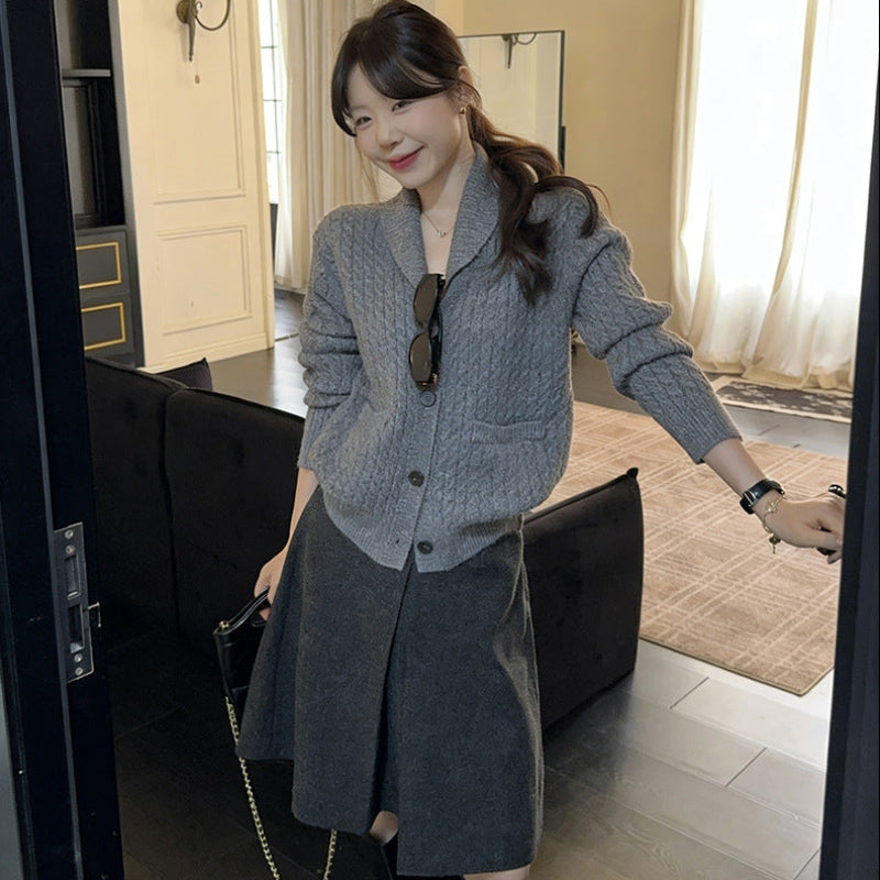 ケーブルニットカーディガン(4colors)