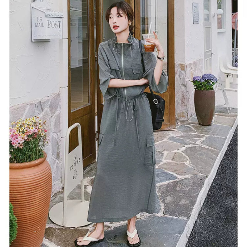 ワークスタイルトップス×スカートセット