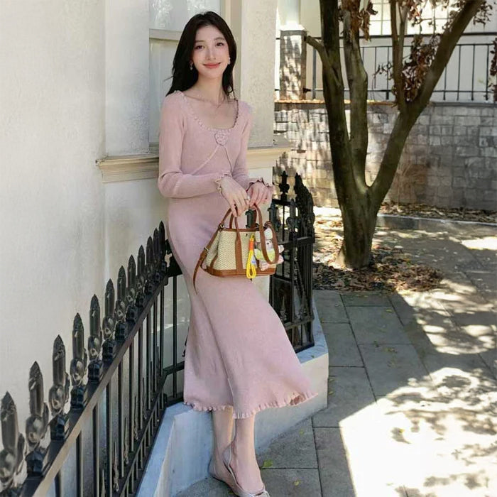 フリルニットワンピース(5colors)