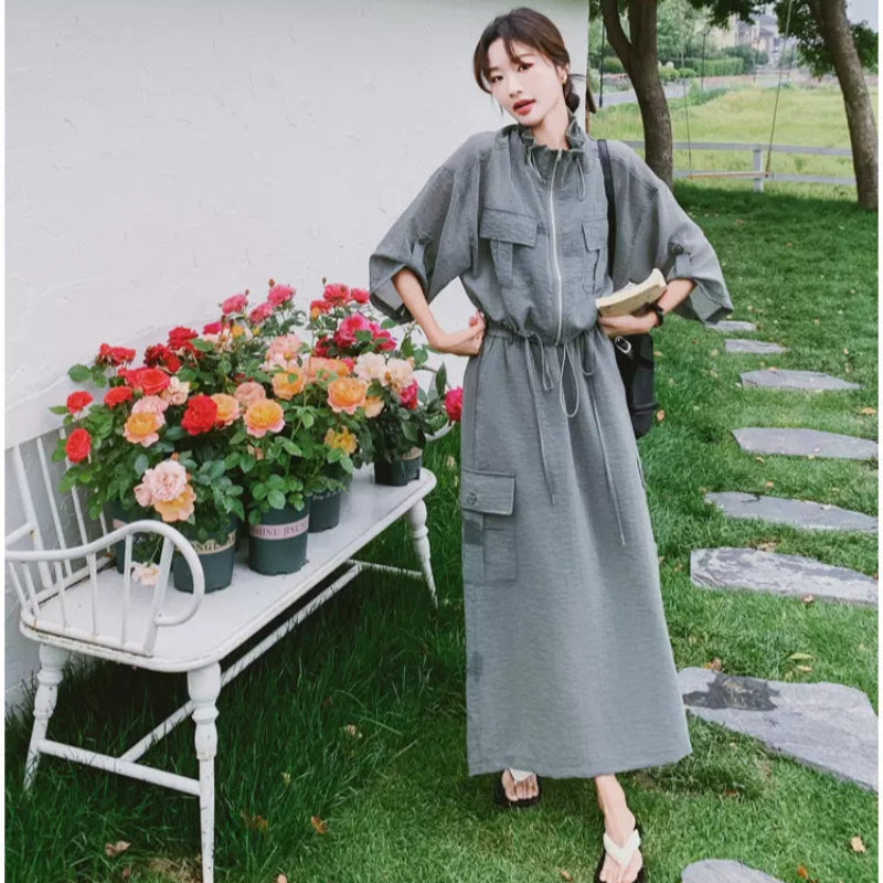 ワークスタイルトップス×スカートセット