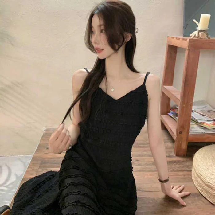 フリンジボーダーキャミワンピース(2colors)