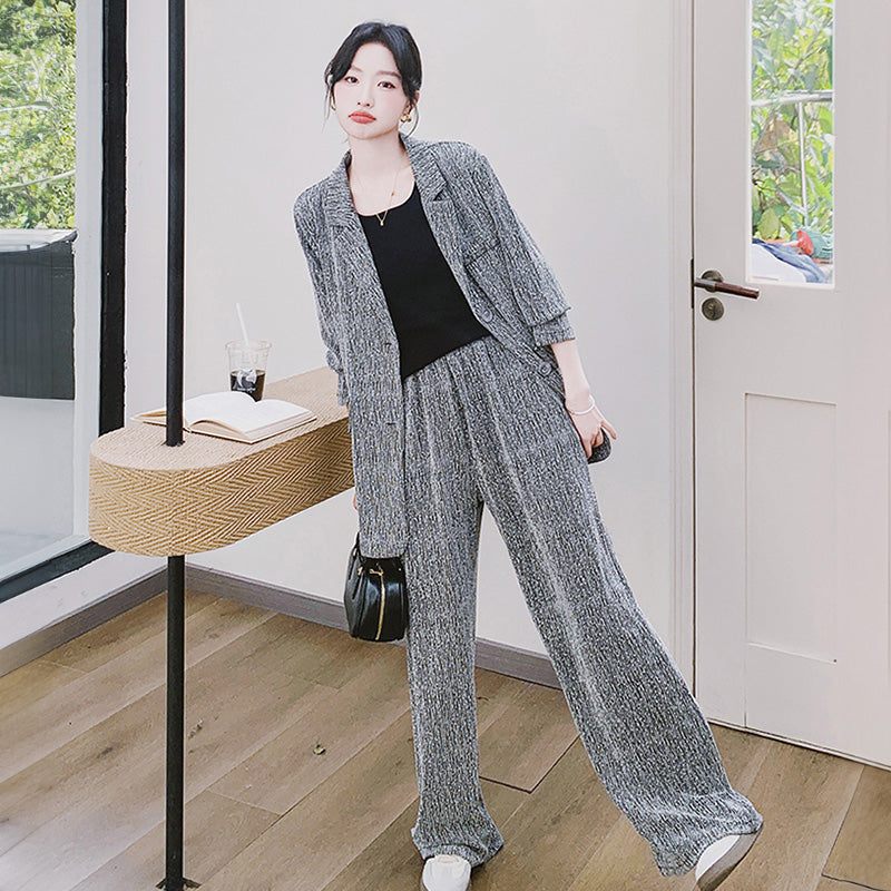 杢グレージャケットスーツセット