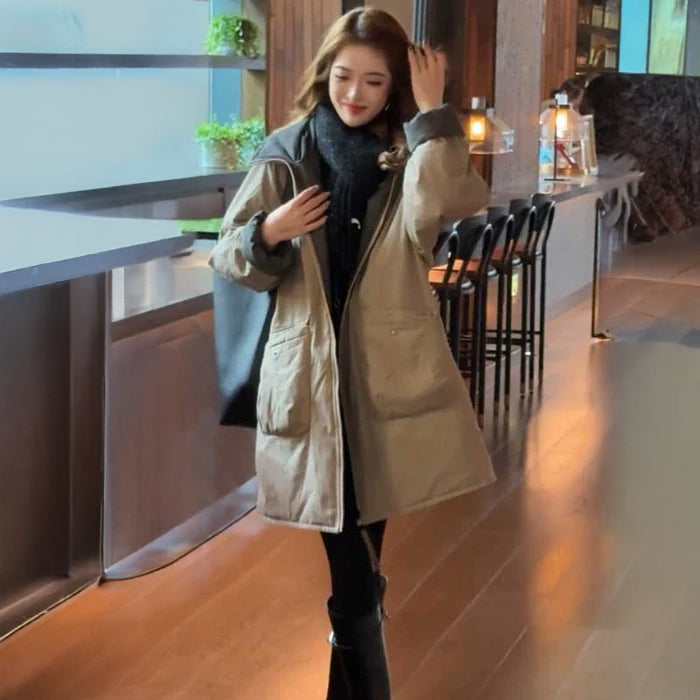 リバーシブルフーディーコート