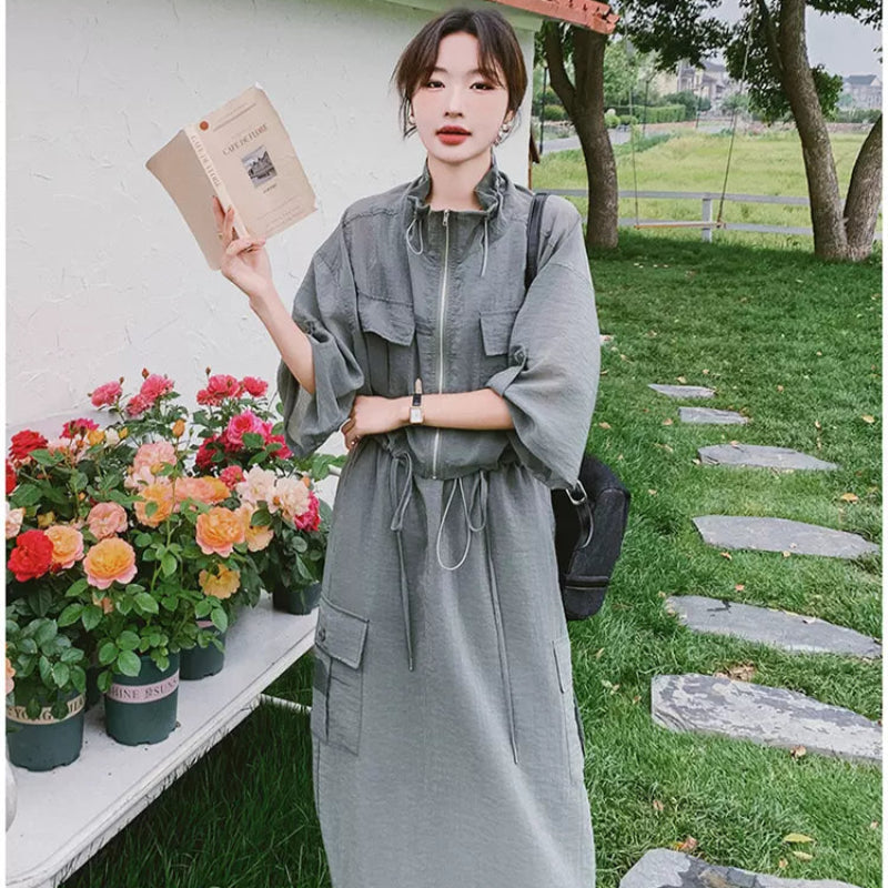 ワークスタイルトップス×スカートセット