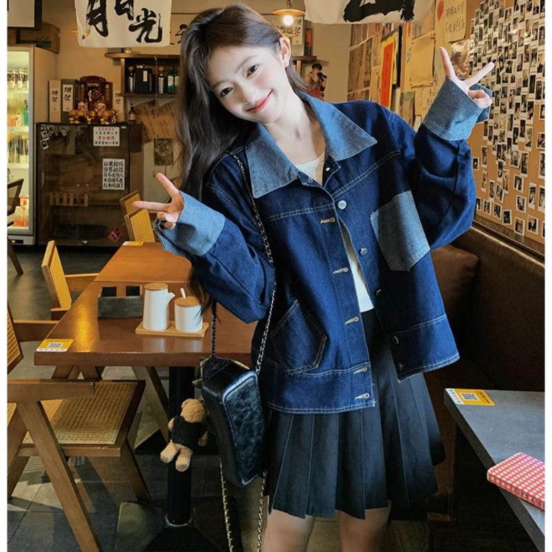 パッチワークデニムジャケット