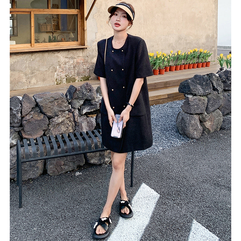 ダブルボタンジャケットワンピース