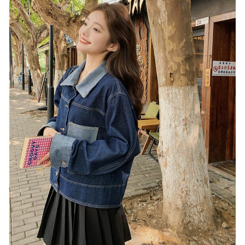 パッチワークデニムジャケット