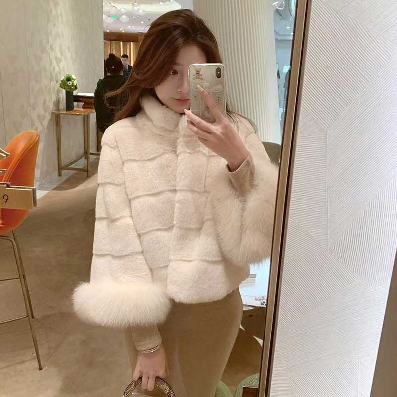 ファーショートケープコート(2colors)