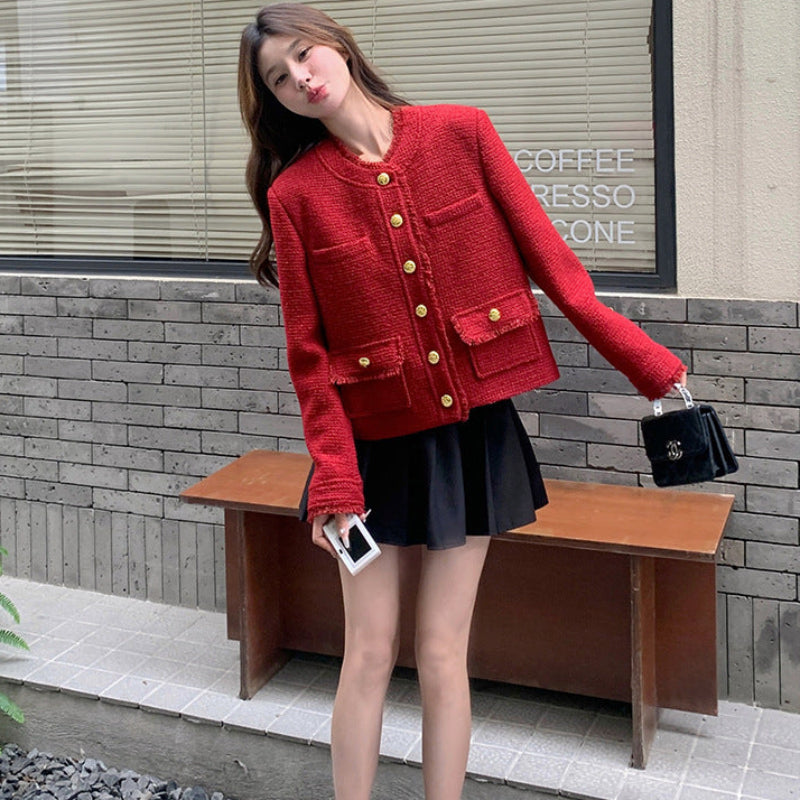 ツイードショート丈ジャケット