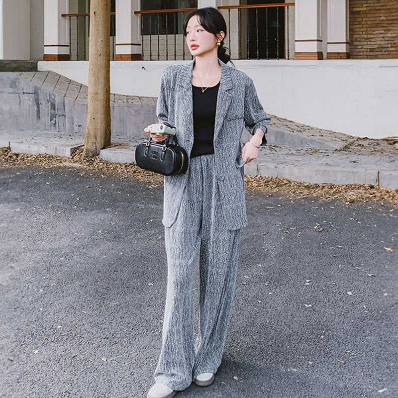 杢グレージャケットスーツセット