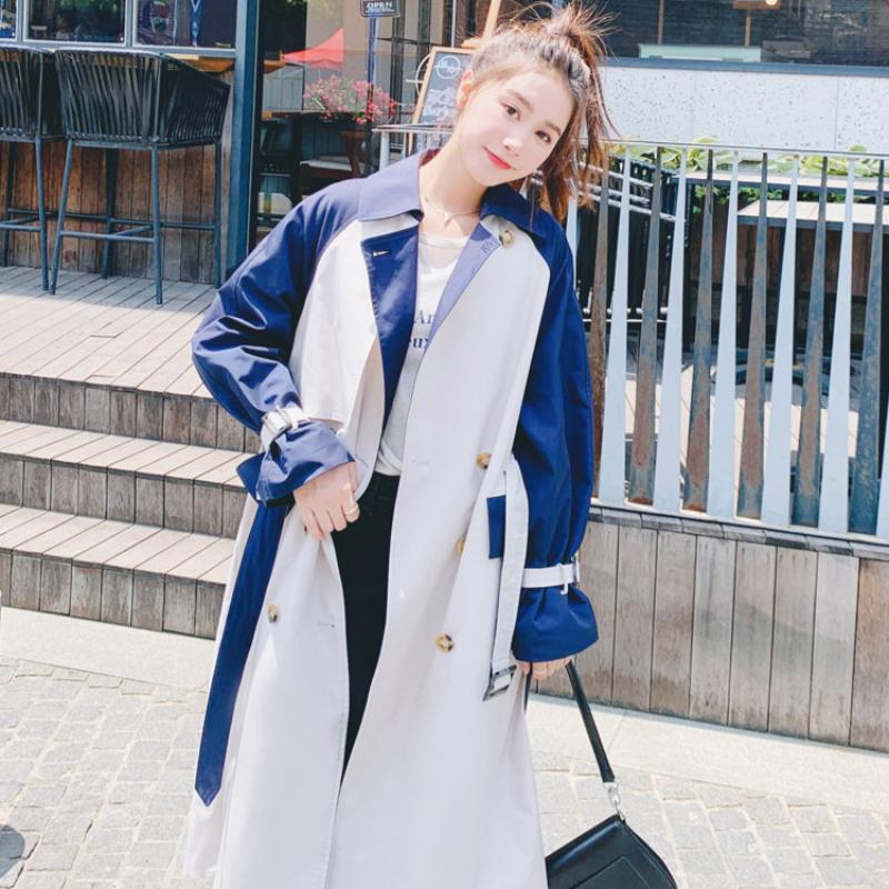 バイカラーミディアム丈トレンチコート