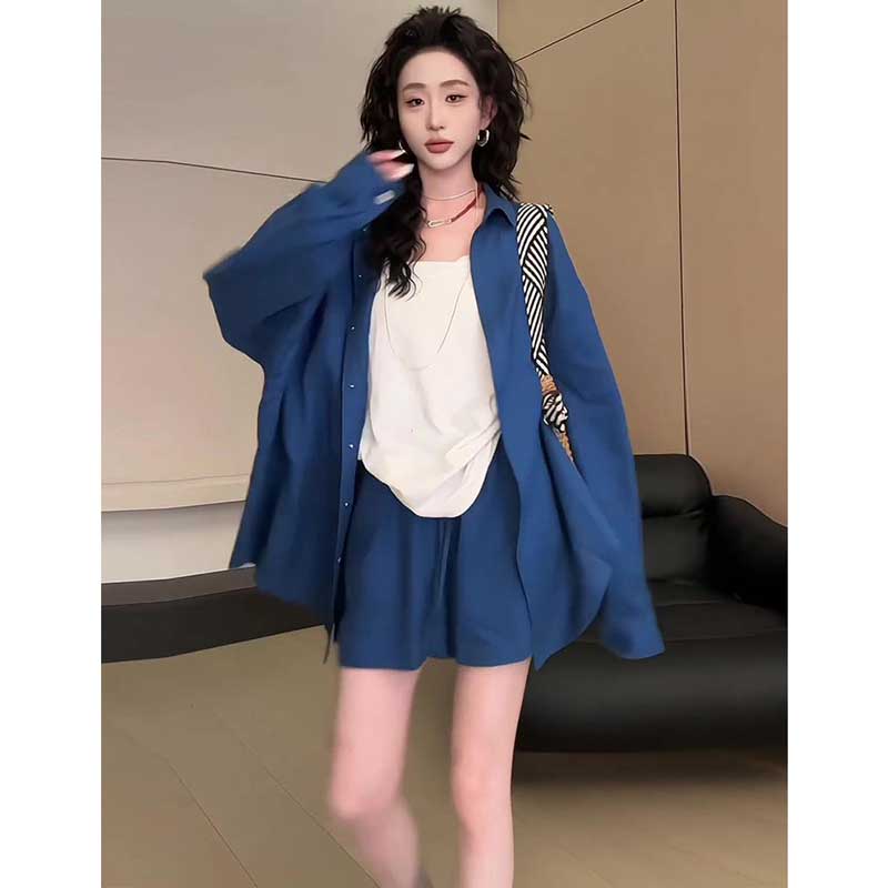 オーバーサイズシャツセットアップ(3colors)