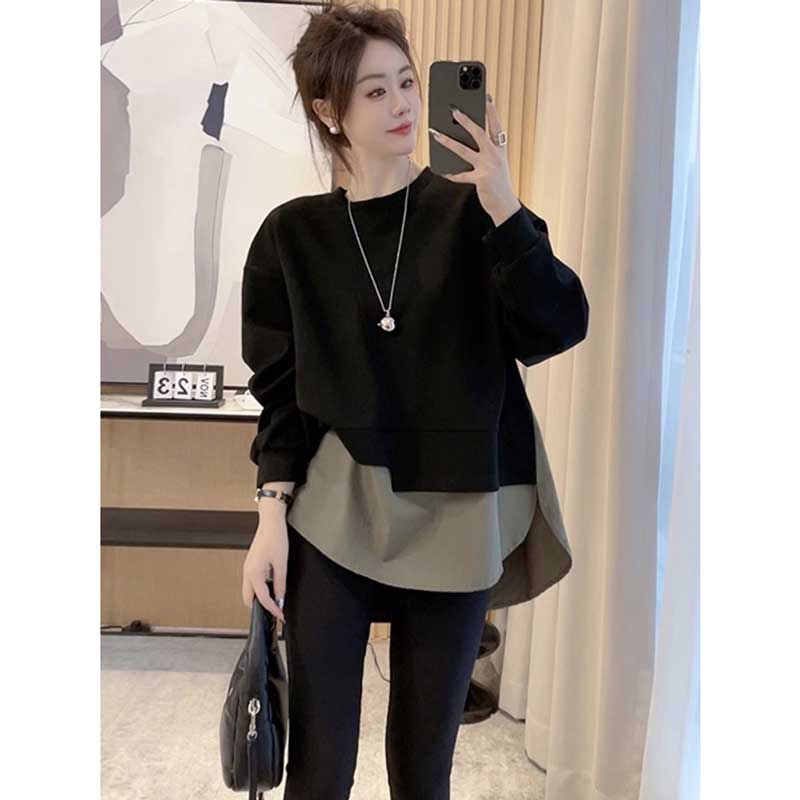 レイヤード風バイカラープルオーバー(2colors)