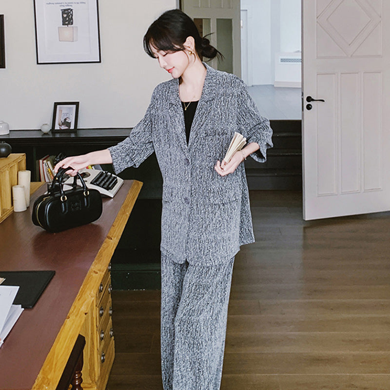 杢グレージャケットスーツセット