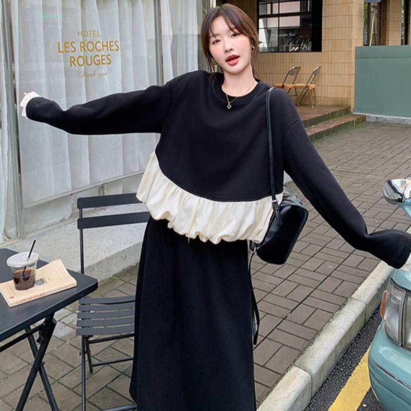 スウェットバルーントップス×スカートセット