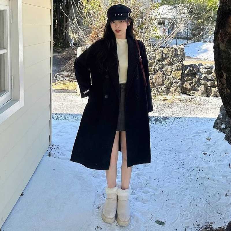 シンプルダブルボタンコート(5colors)