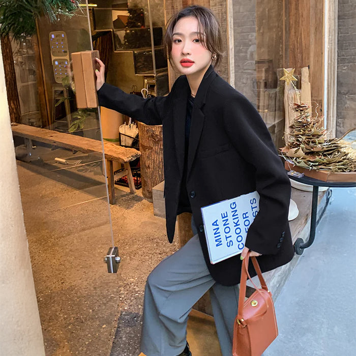 オーバーサイズブラックジャケット