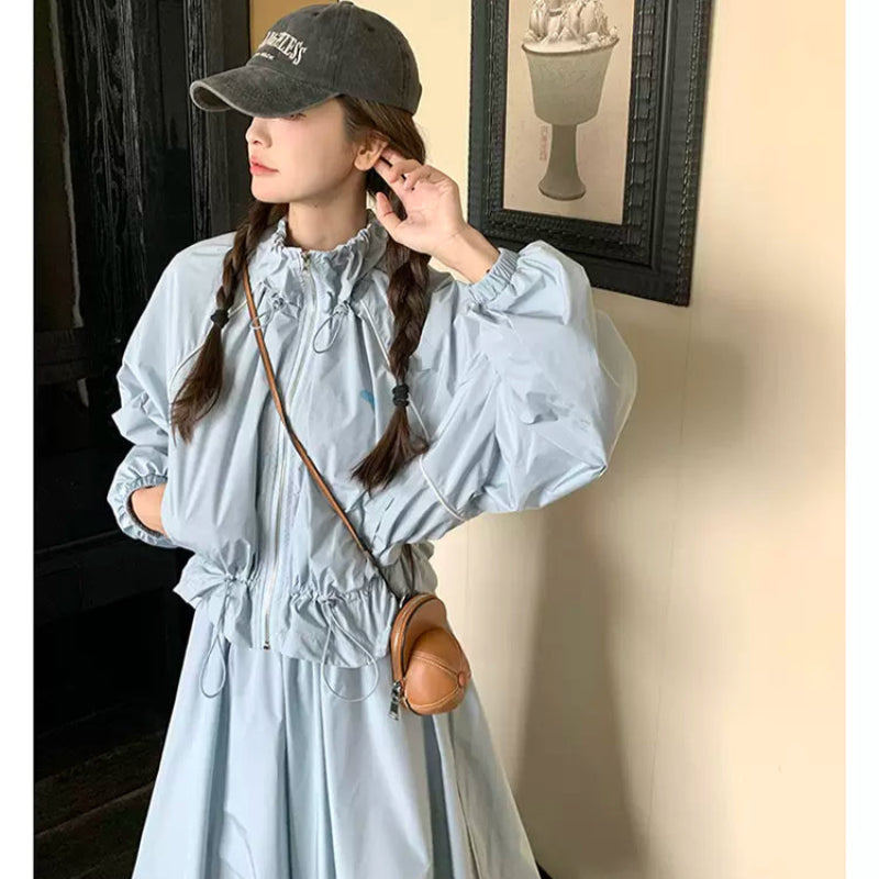 ドロストジャケット×バルーンスカートセットアップ