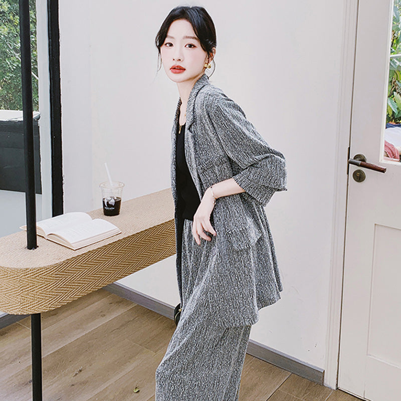 杢グレージャケットスーツセット