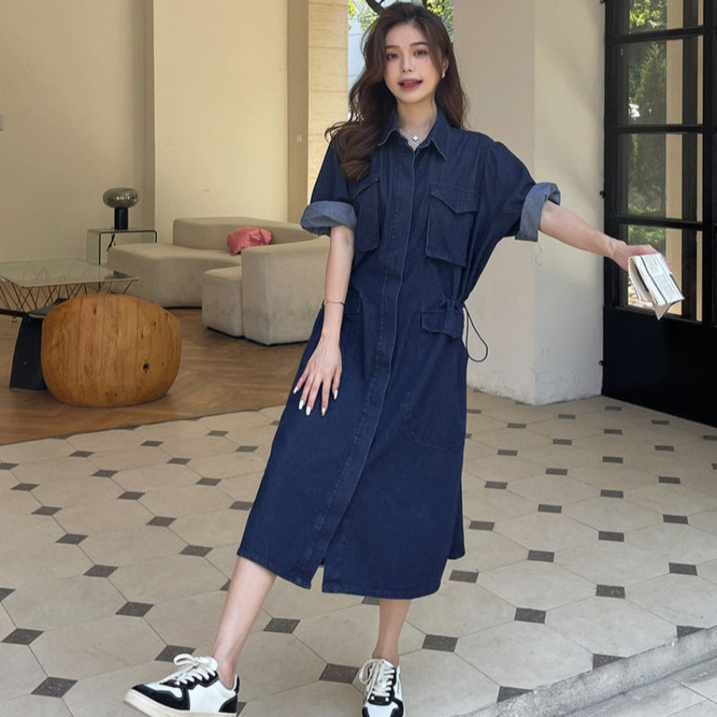 ワークデザインデニムワンピース