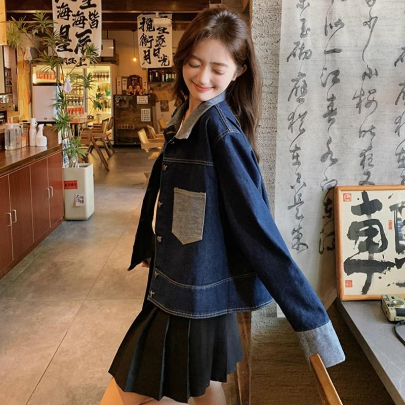 パッチワークデニムジャケット