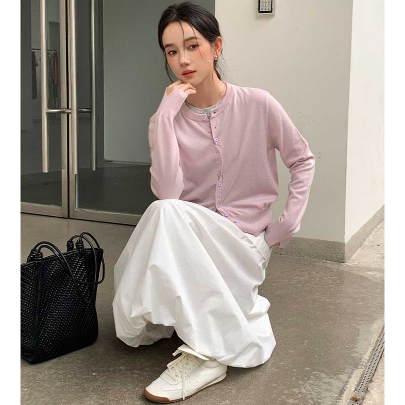 バルーンシルエットマキシスカート(4colors)