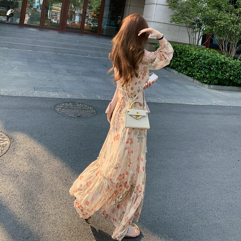 フローラルプリントワンピース
